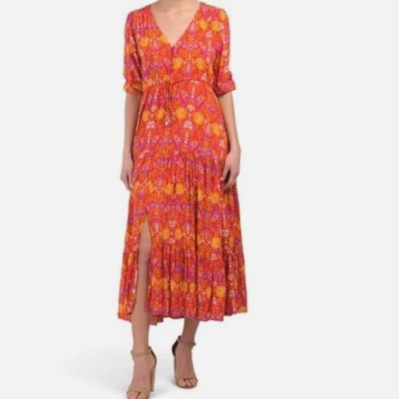 Anthropologie Abel The Label Floral Tiered Dress - Picture 1 of 6